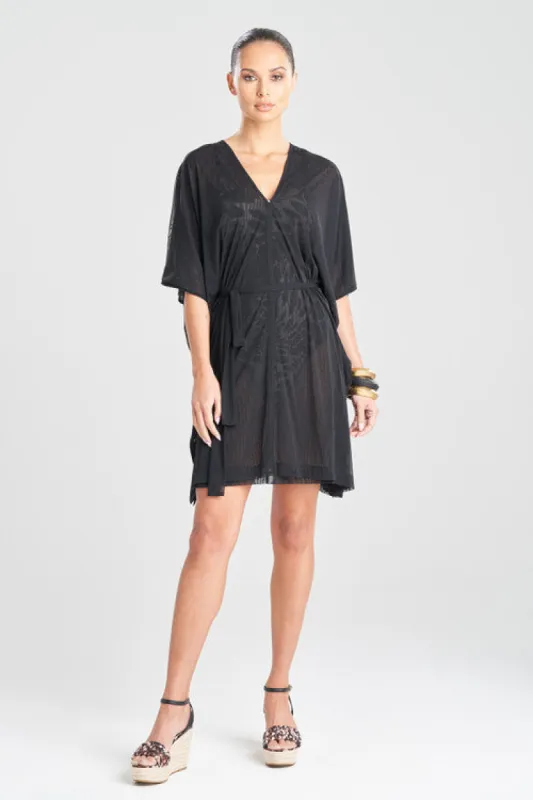 Heleneca Mesh Belted Short Caftan sold by Natori