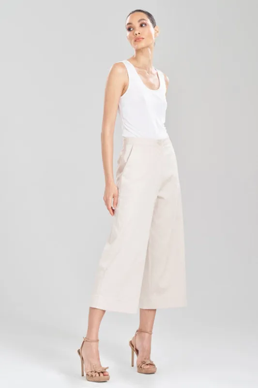 Cotton Chino Cropped Pants sold by Natori