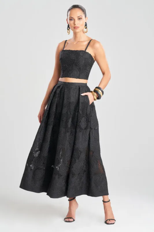 Calado Embroidery Cotton Skirt sold by Natori
