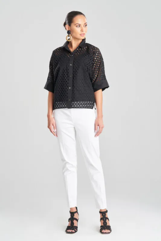 Cotton Eyelet Top sold by Natori