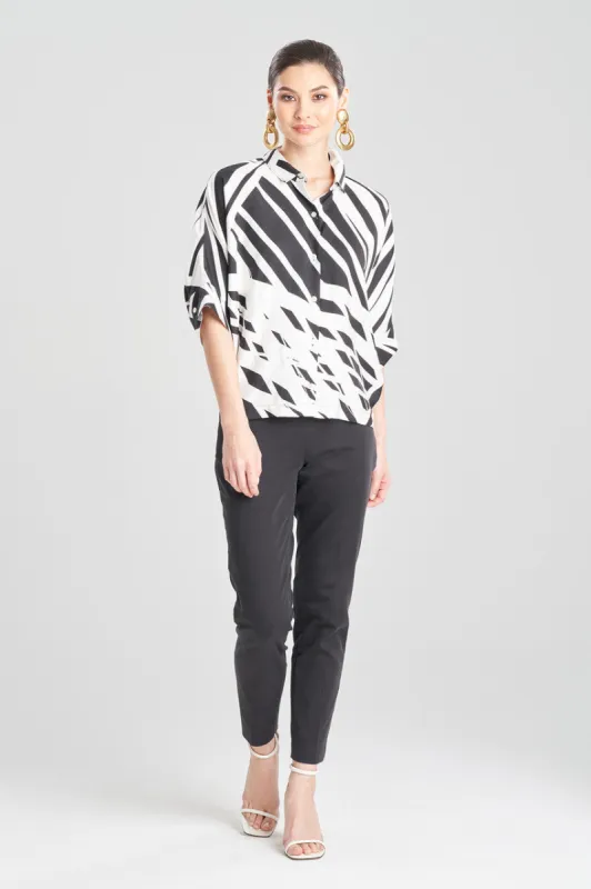 Katana Cotton Silk Pleated Top sold by Natori