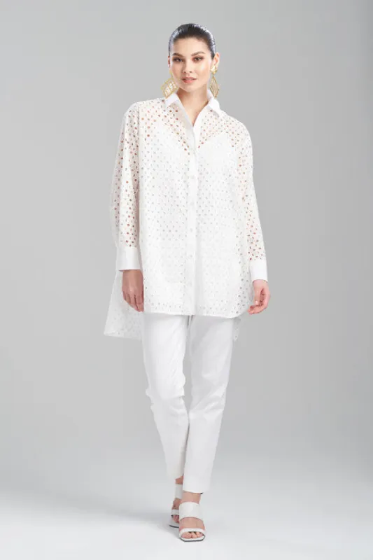 Cotton Eyelet Oversized Top sold by Natori