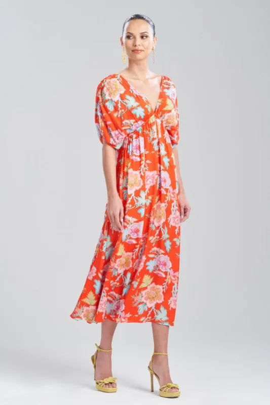 Amanpulo Obi Silk Beaded Kimono Dress sold by Natori