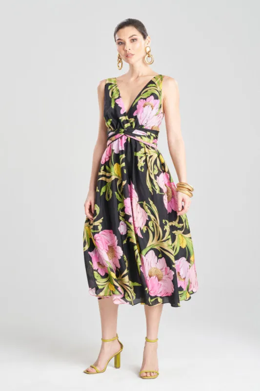 Shinjo Obi Silk Midi Dress sold by Natori