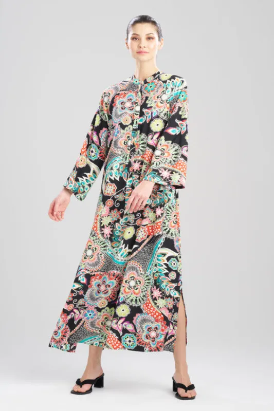 Peizuri Mandarin Caftan sold by Natori