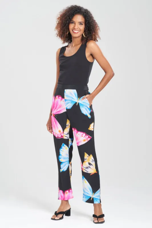 Kyoko Butterfly Silk Pants sold by Natori