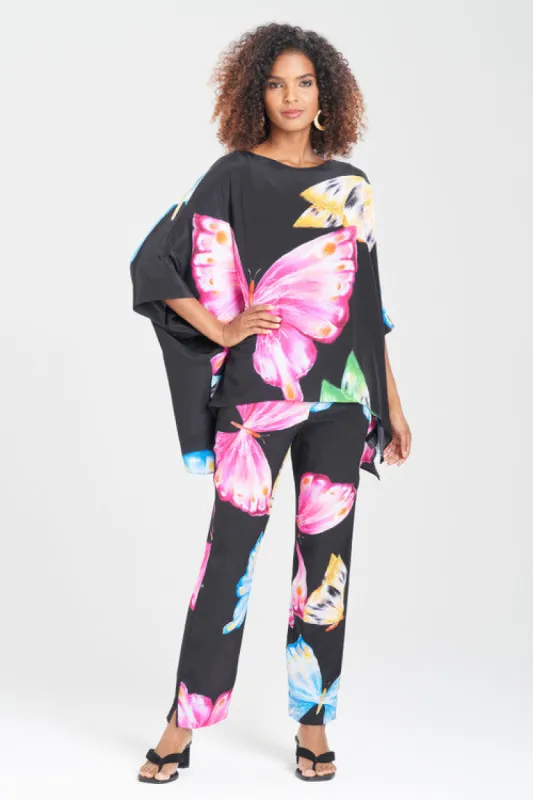 Kyoko Butterfly Beaded Silk Top sold by Natori