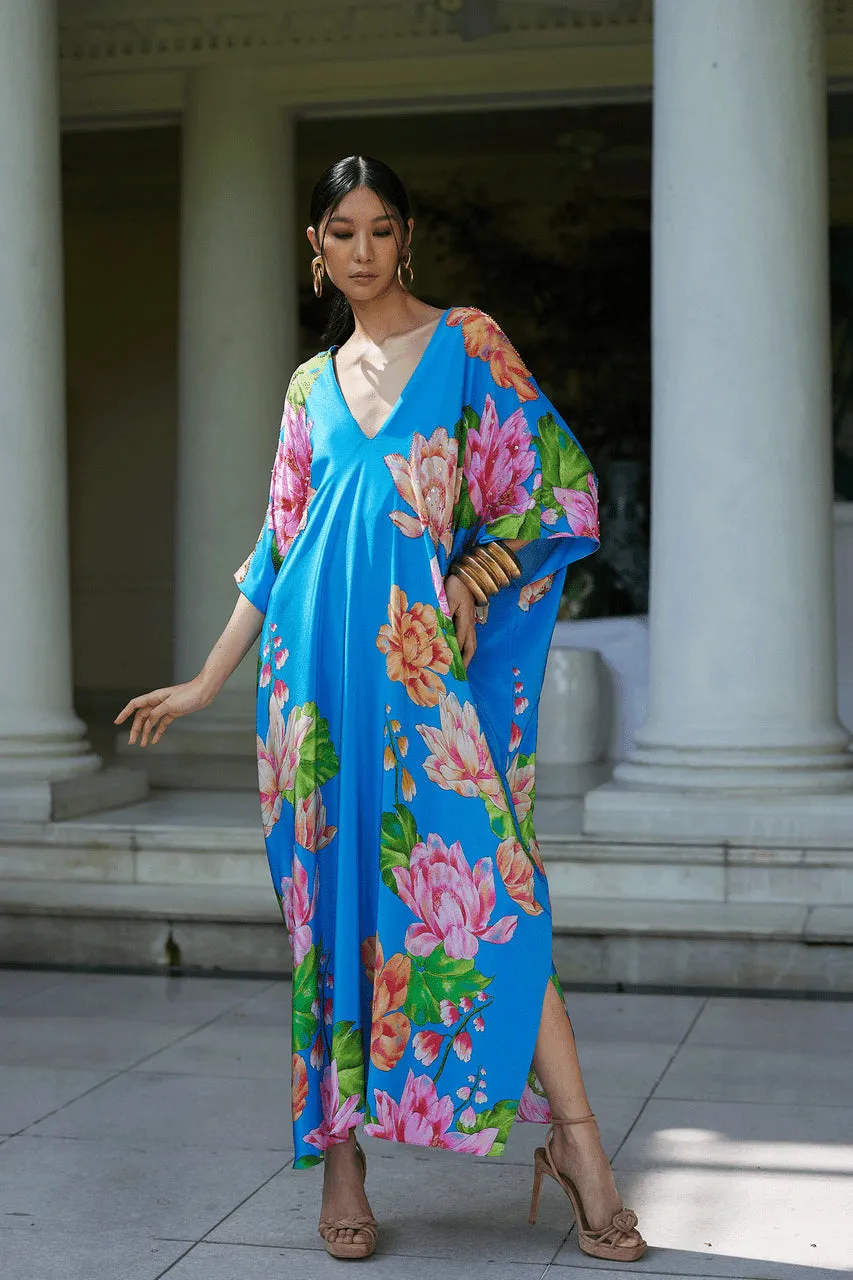 Hanabi Beaded Silk Caftan sold by Natori product image thumbnail 4