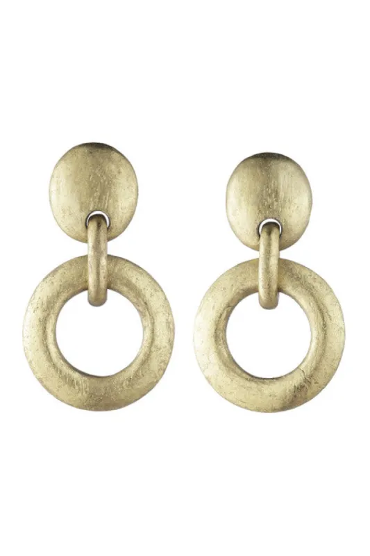 Acacia Wood and Gold Plated Hoop Earrings sold by Natori