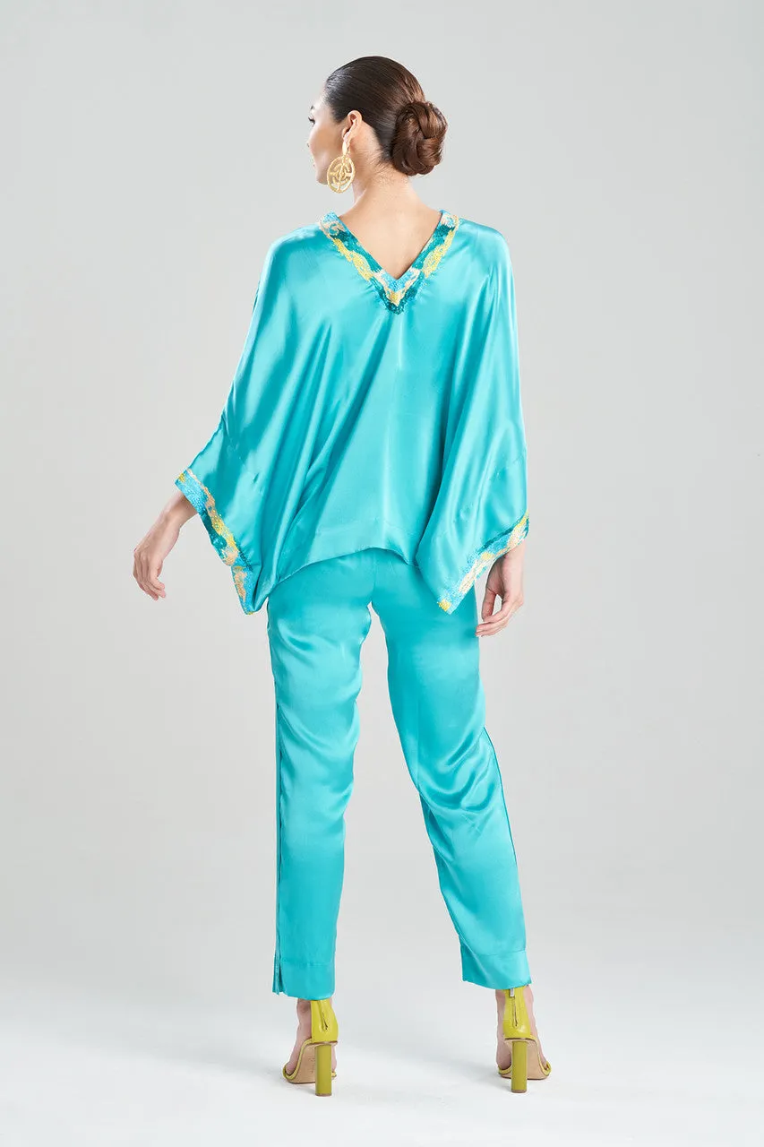 Key Essentials Embroidered Kimono Sleeve Silk Top sold by Natori product image thumbnail 3