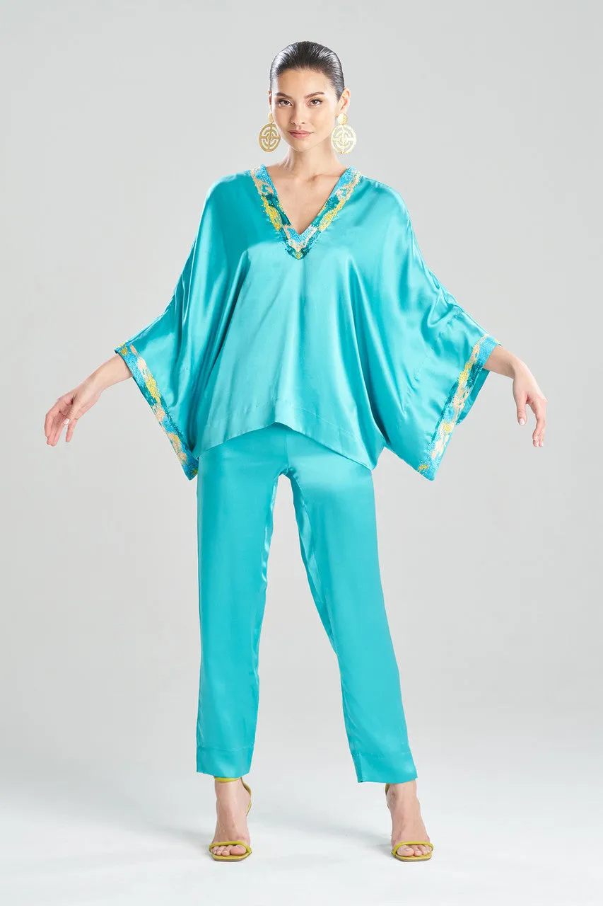 Key Essentials Embroidered Kimono Sleeve Silk Top sold by Natori product image thumbnail 2