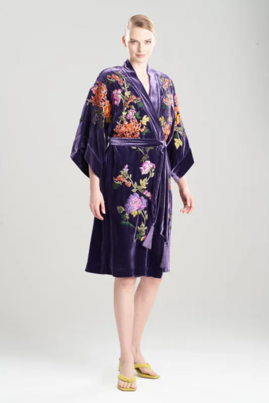 Couture Velvet Embellished Short Robe sold by Natori