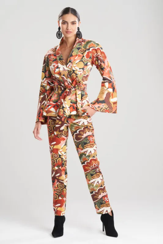 Ikebana Printed Cotton Sateen Peplum Jacket sold by Natori