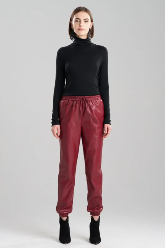 Vegan Luxe Lambskin Jogger Pants sold by Natori