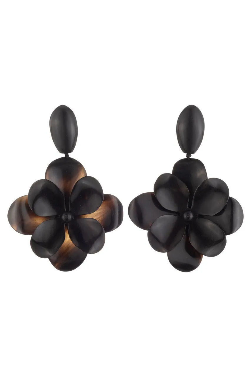 Buffalo Horn Floral Earrings sold by Natori product image thumbnail 2