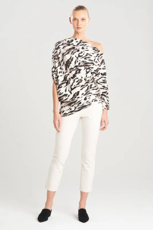 Lynx TENCEL™ Jersey Asymmetrical Ruched Top sold by Natori