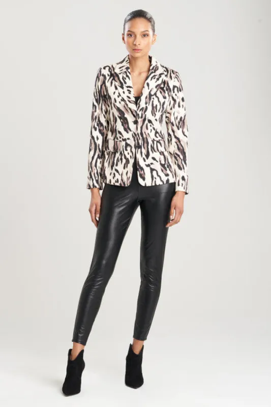Lynx Cotton Sateen Tailored Blazer Jacket sold by Natori