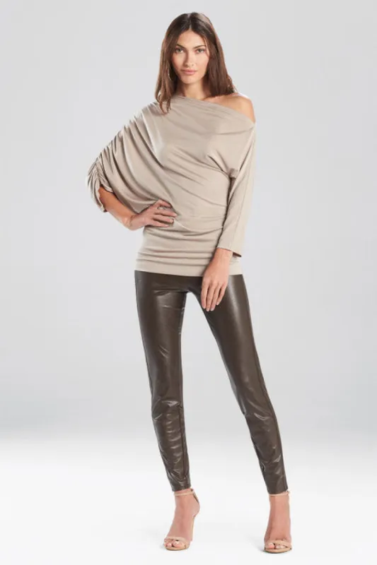 TENCEL™ Jersey Asymmetrical Ruched Top sold by Natori