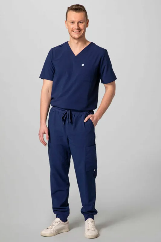 Men's 2-Pocket V-Neck Scrub Top sold by Natori