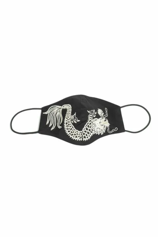 Embroidered Dragon Face Mask made by Natori