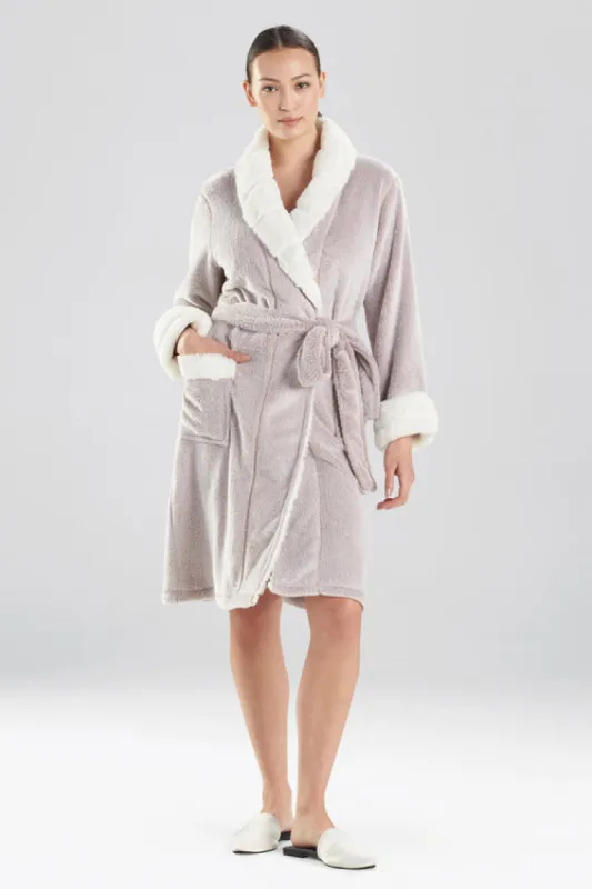Plush Faux Fur Short Robe sold by Natori