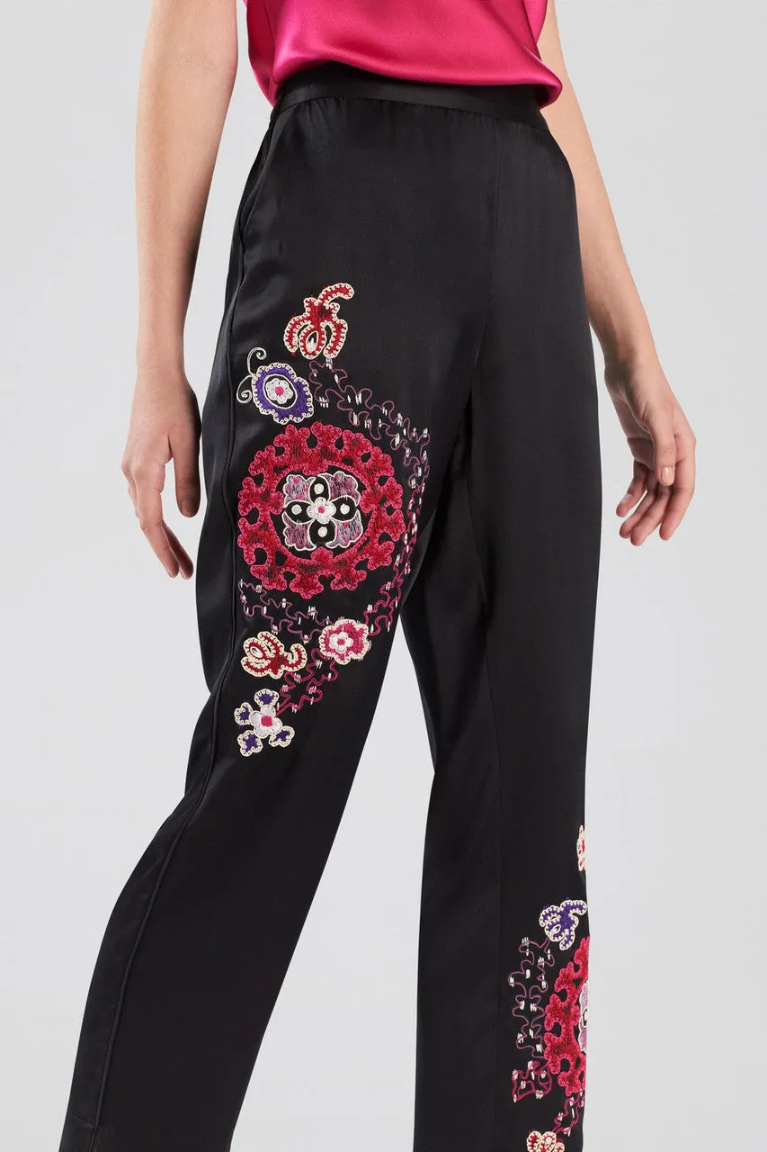 Kashmir Silk Embroidery Pants sold by Natori product image thumbnail 3