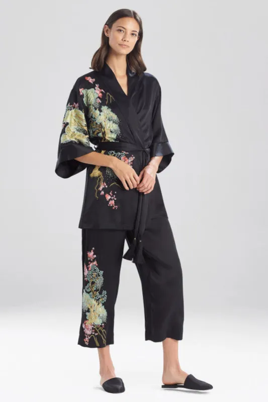 Sansui Embroidered Silk Wrap made by Natori