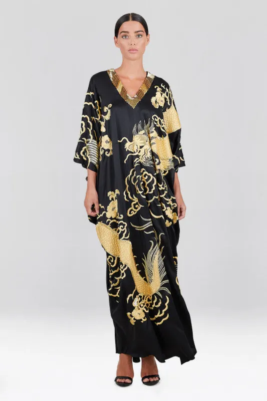 Couture Embroidered Dragon Caftan sold by Natori