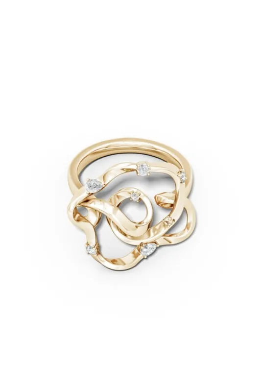 Sakura 14k Scattered Diamond Ring sold by Natori