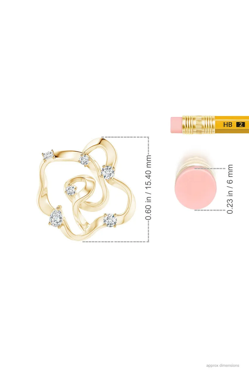 Sakura 14k Scattered Diamond Stud Earrings sold by Natori product image thumbnail 3