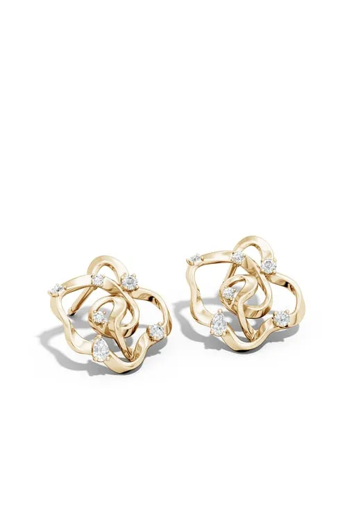 Sakura 14k Scattered Diamond Stud Earrings sold by Natori