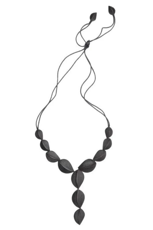 Textured Acacia Wood Necklace sold by Natori