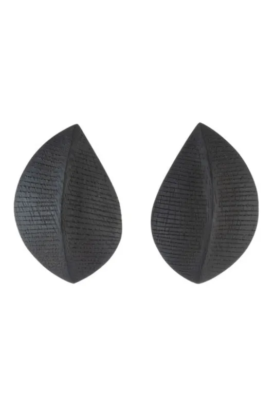 Textured Acacia Wood Earrings sold by Natori