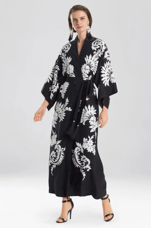 Couture Mantilla Scroll Embroidery Robe sold by Natori