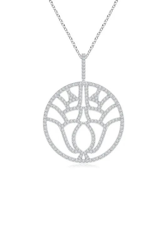 Kamon 14k Open Diamond Pendant Necklace sold by Natori