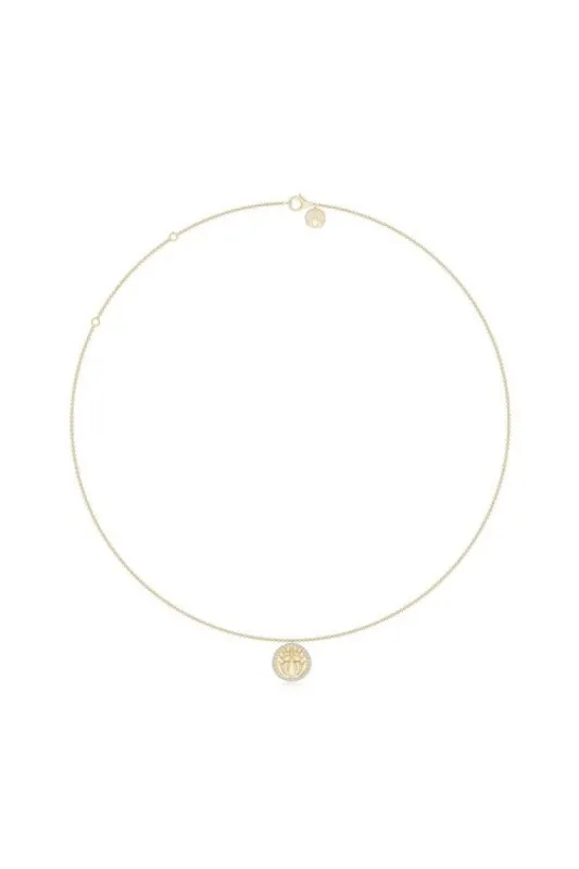 Kamon 14k Diamond Border Pendant Necklace sold by Natori