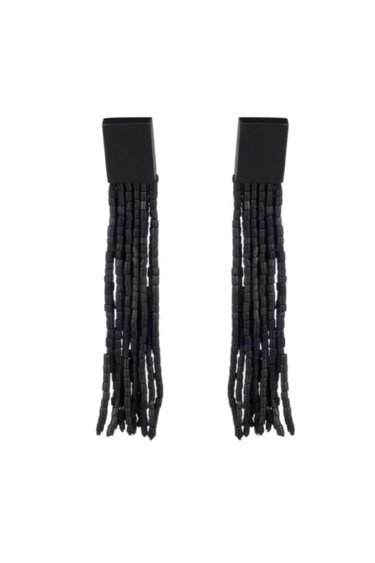 Horn Fringe Clip Earrings sold by Natori