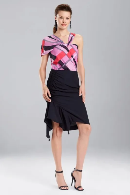 Taisho Stripes Voile One-Shoulder Top sold by Natori