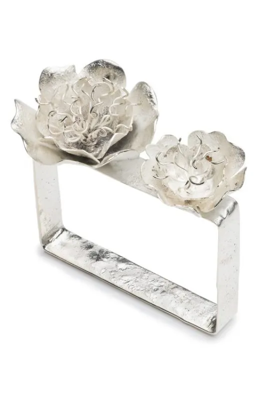 Silver Plated Brass Peony Bracelet made by Natori