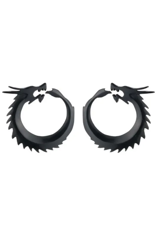 Horn Dragon Clip Earrings sold by Natori
