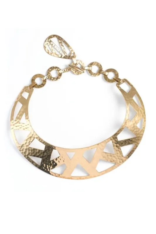 Geometric Gold Necklace sold by Natori