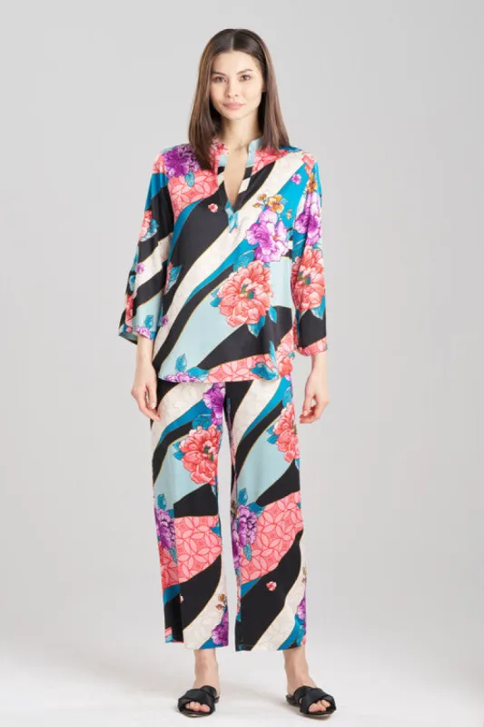 Floral Tapestry Satin Mandarin PJ sold by Natori