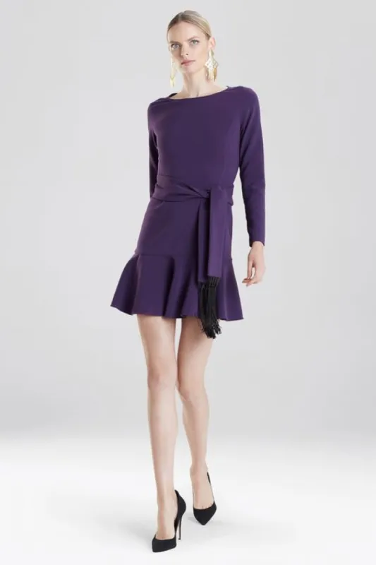 Crepe Dress With Fringe Belt sold by Natori