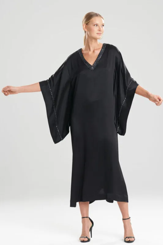 Key Essentials Embroidered Trim Caftan sold by Natori