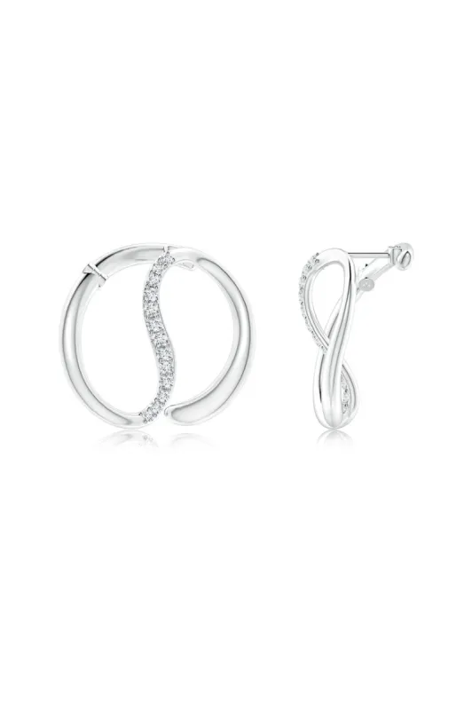 Shangri-La Yin-Yang 14K Gold and Diamond Large Button Stud Earrings sold by Natori