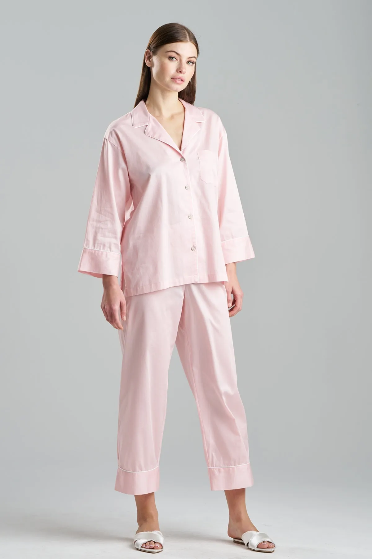 Cotton Sateen Essentials Notch PJ sold by Natori
