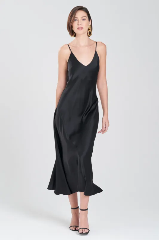 Key Essentials Sheath Flounce Silk Gown made by Natori