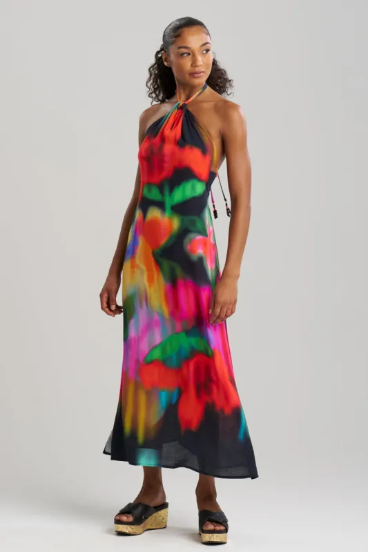 Floral Mirage Printed Rayon Halter Dress sold by Natori