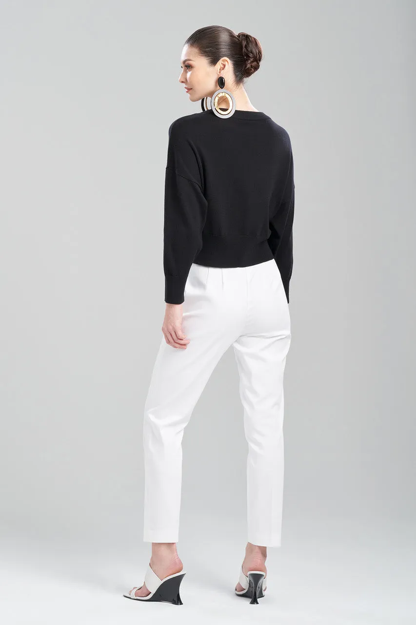 Beijing Textured Knit Crewneck Cropped Sweater sold by Natori product image thumbnail 2