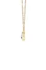 Infinity 14K Gold with Black & White Diamond Three Stone Halo Necklace sold by Natori